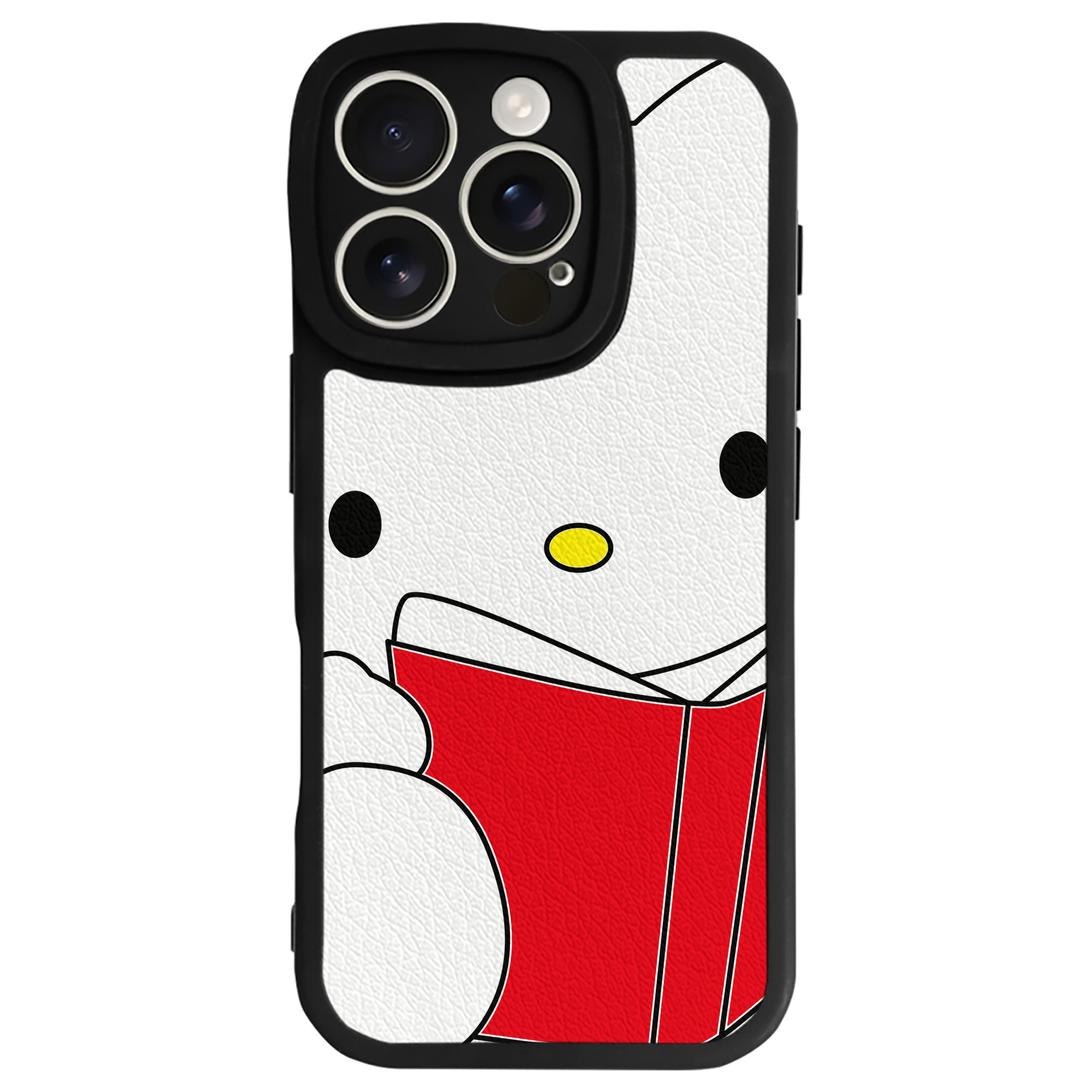 （画像用） Hello Kitty ハローキティ 【iPhone 16シリーズ対応】シリコンスマホケース（レザー調） 材質：シリコン